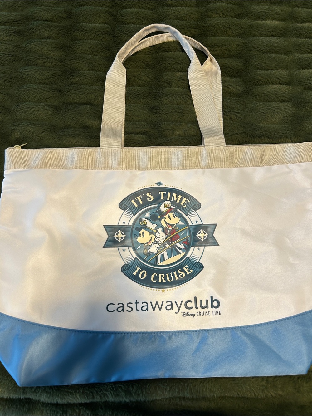 Disney White and Light Blue Castaway Club Cruise Tote